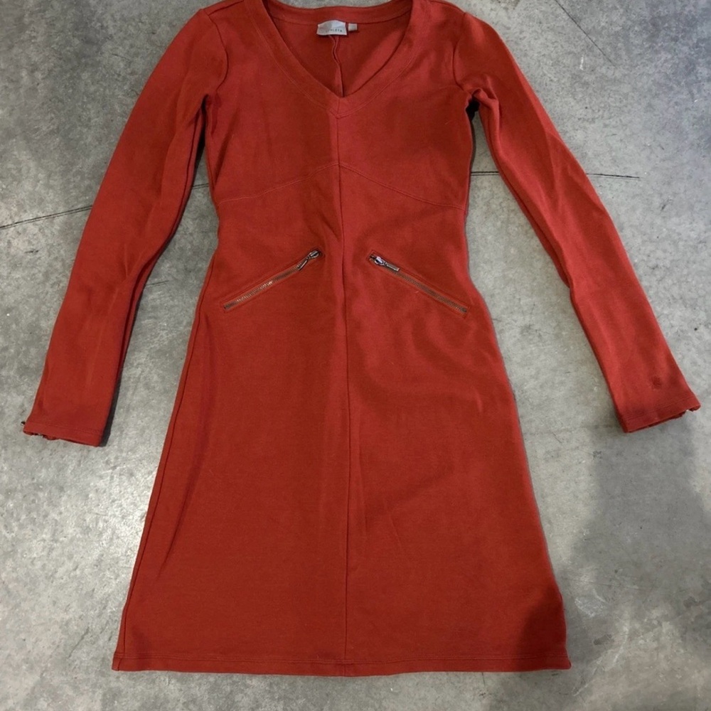 Athleta Rust Long Sleeve Dress